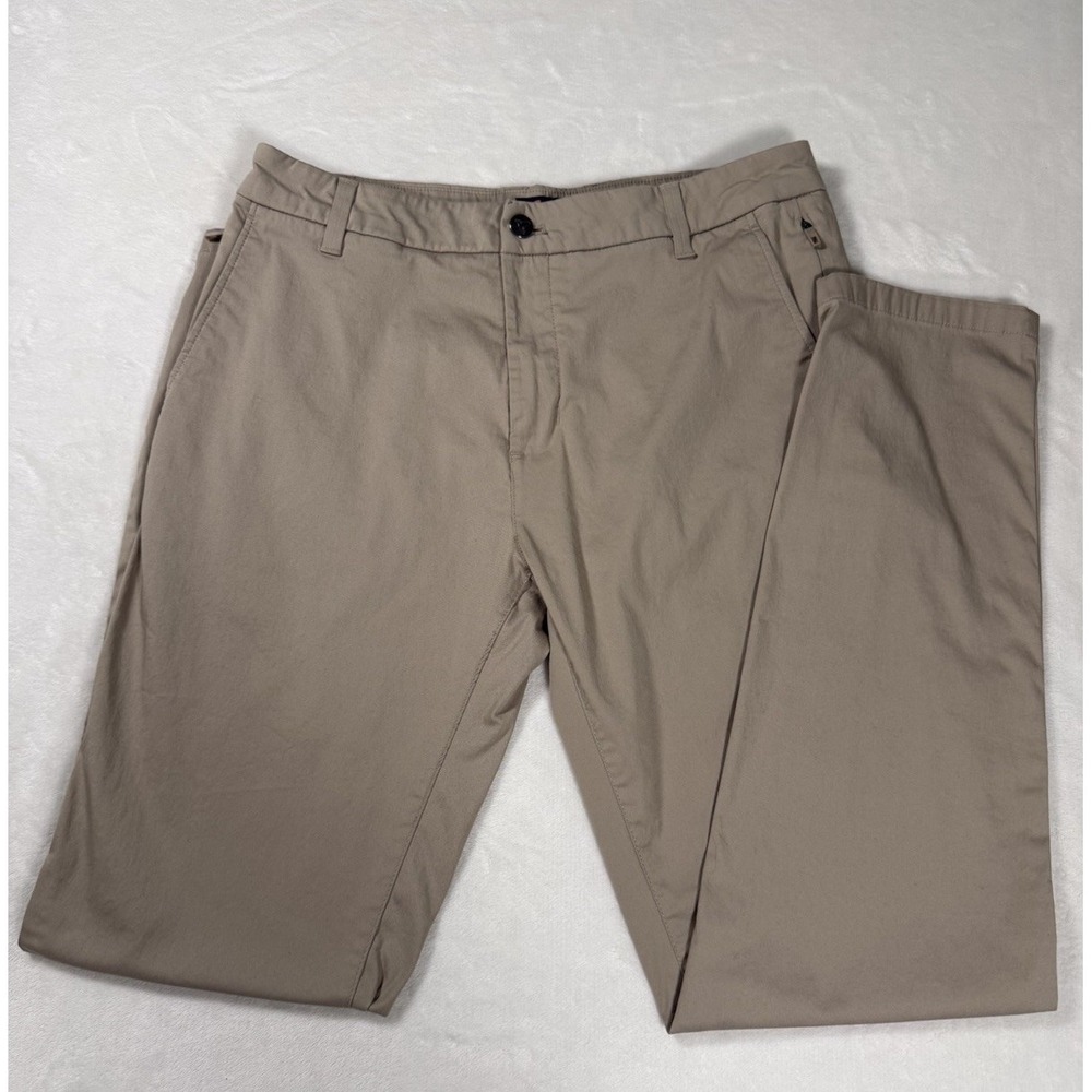 Bird Dogs Pants Mens 32x32 Khaki Performance Stretch Taper Slim Chino Golf